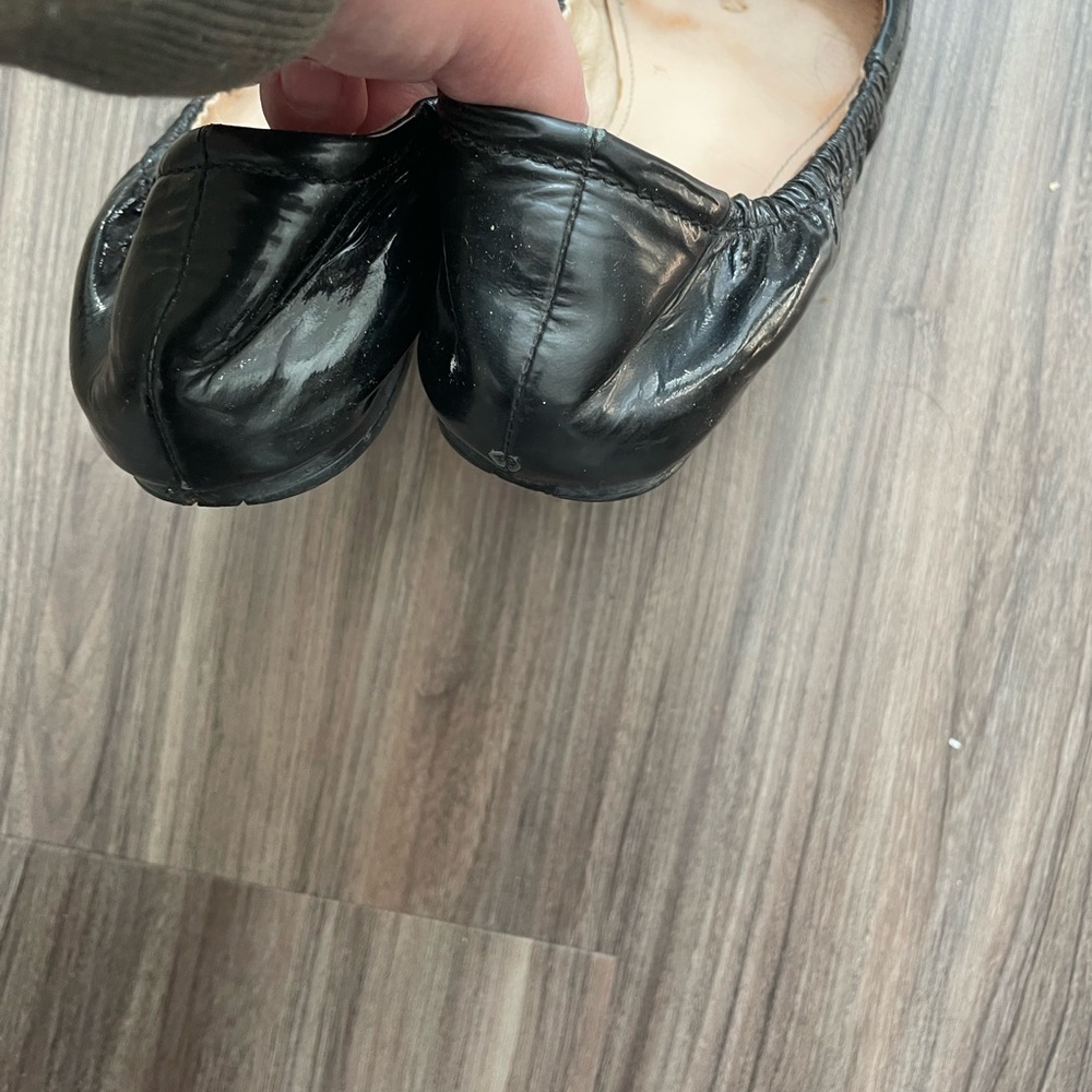 Prada Black Patent Leather Bow Ballet Flats Size 6 - Picture 4 of 6